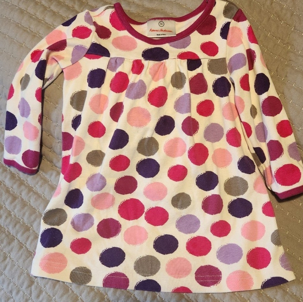 Hanna Andersson Girls' Polka Dot Dress - Pink, Purple, Gray